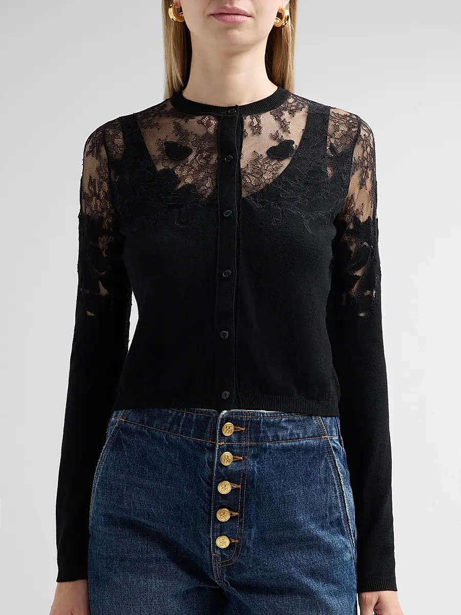 Ulla Johnson Women's Talia Merino Wool-Mesh Cardigan | Thumbnail 5