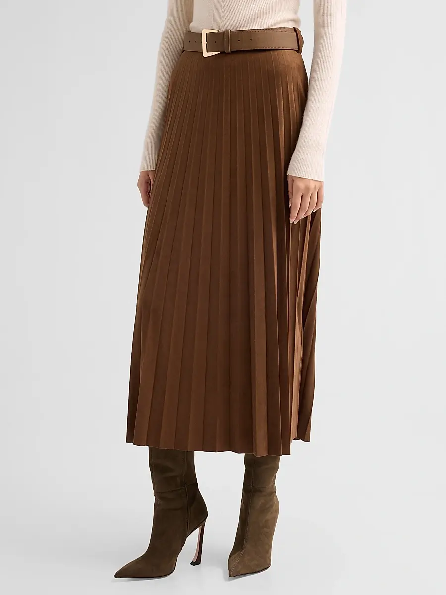 Milly Women's Nayla Pleated Midi Skirt | Thumbnail 4 Milly Women's Nayla Pleated Midi Skirt | Thumbnail 4