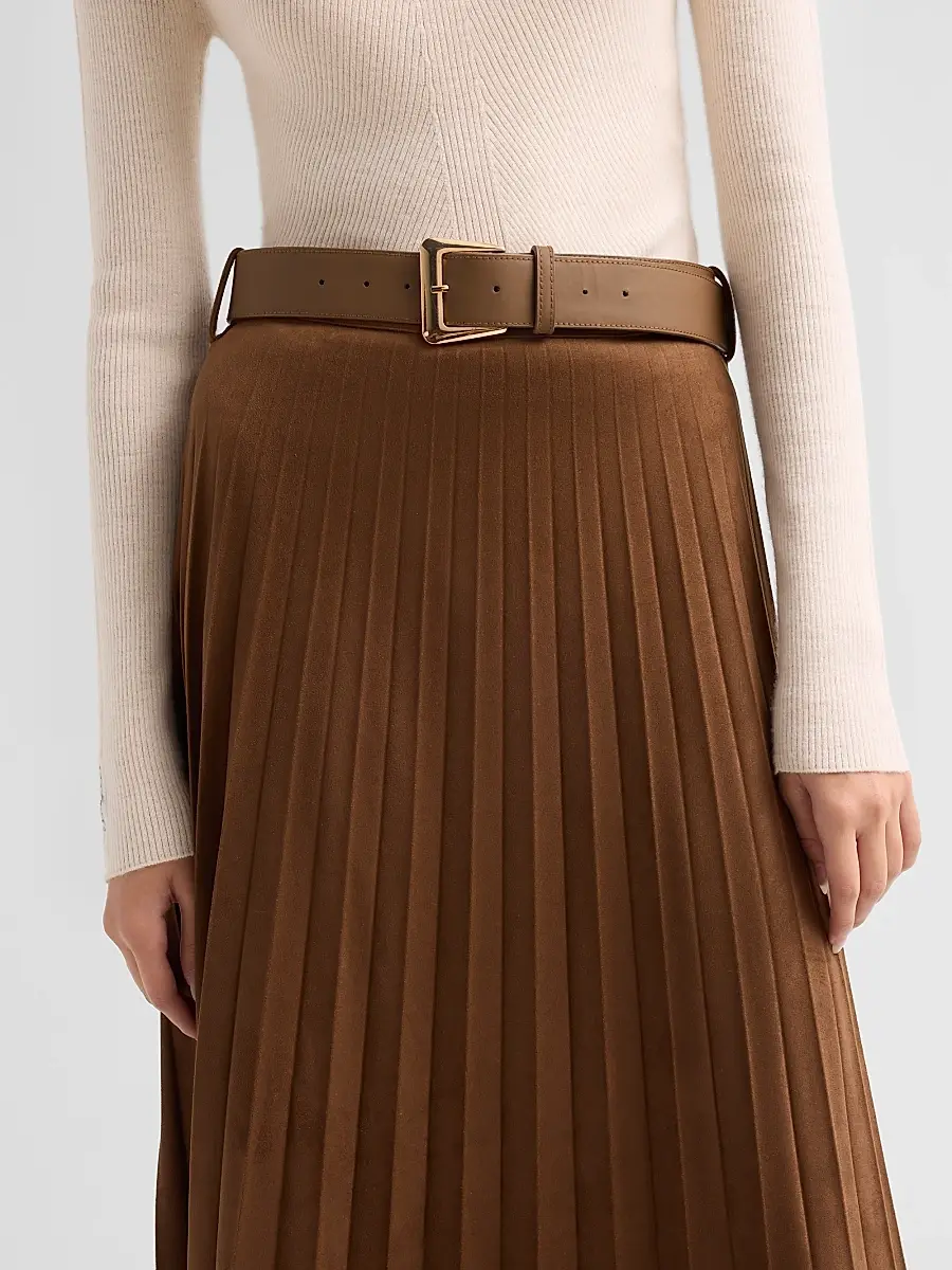 Milly Women's Nayla Pleated Midi Skirt | Thumbnail 5 Milly Women's Nayla Pleated Midi Skirt | Thumbnail 5