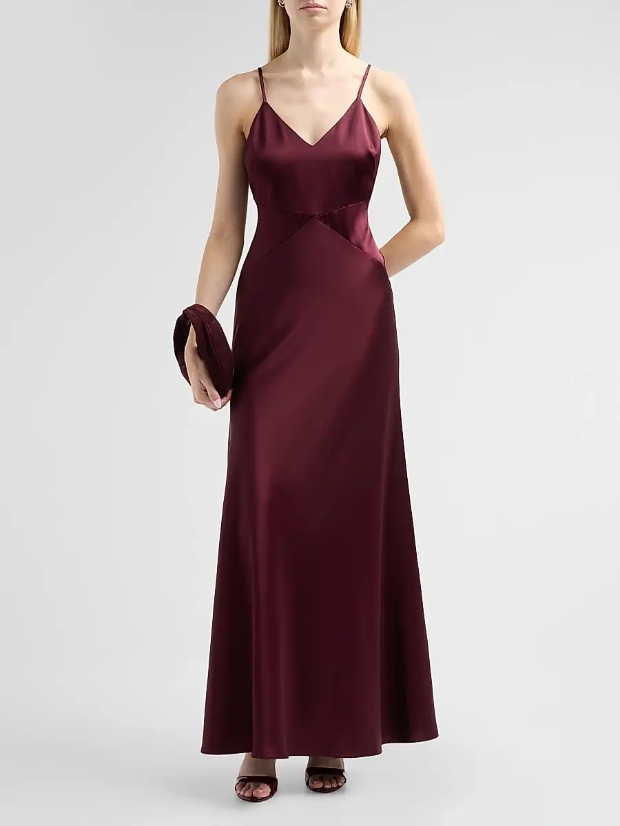 Milly Women's Nyssa Satin Maxi Dress | Thumbnail 2 Milly Women's Nyssa Satin Maxi Dress | Thumbnail 2