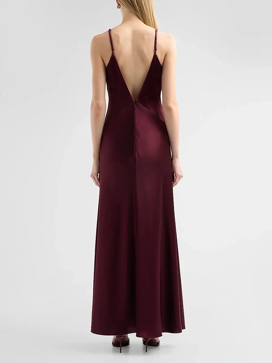 Milly Women's Nyssa Satin Maxi Dress | Thumbnail 3 Milly Women's Nyssa Satin Maxi Dress | Thumbnail 3