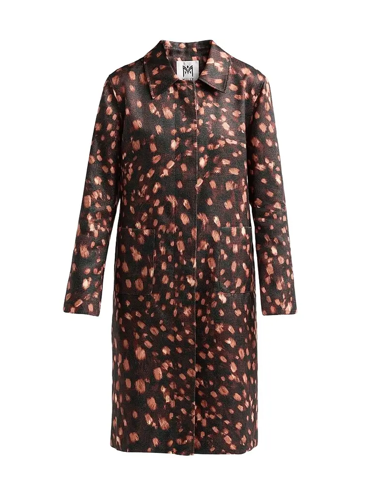Milly Women's Paityn Leopard-Print Jacquard Coat