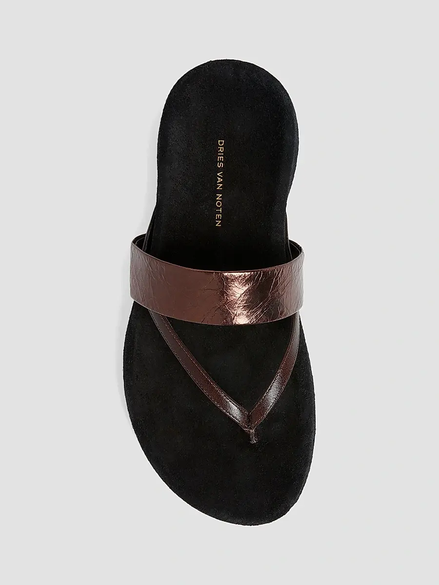 Dries Van Noten Women's Mosaicon Leather Sandals | Thumbnail 4