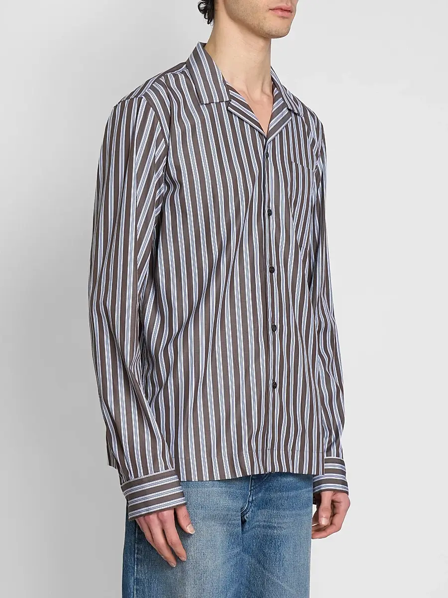 Dries Van Noten Men's Carlty Striped Cotton Shirt | Thumbnail 4 Dries Van Noten Men's Carlty Striped Cotton Shirt | Thumbnail 4