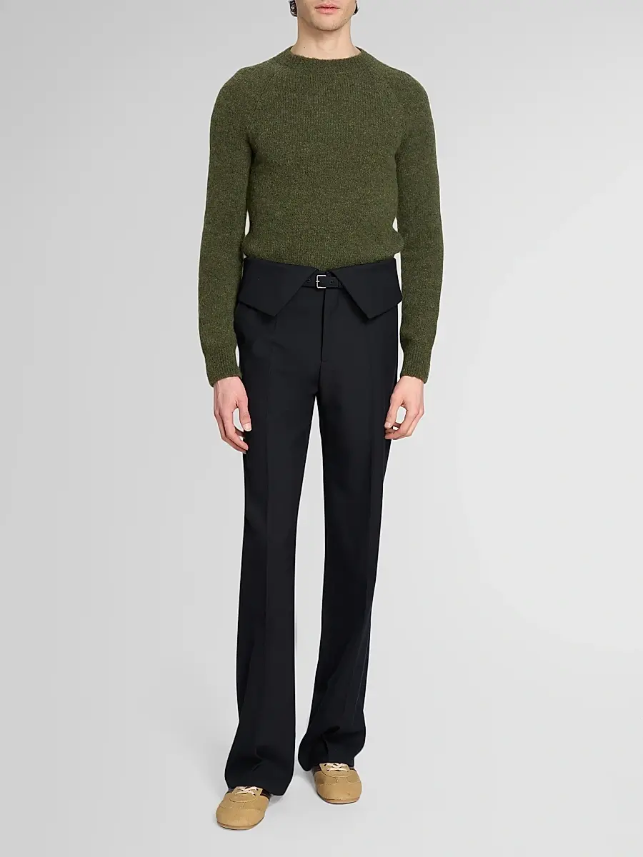Dries Van Noten Men's Alpaca-Blend Crewneck Sweater | Thumbnail 2 Dries Van Noten Men's Alpaca-Blend Crewneck Sweater | Thumbnail 2