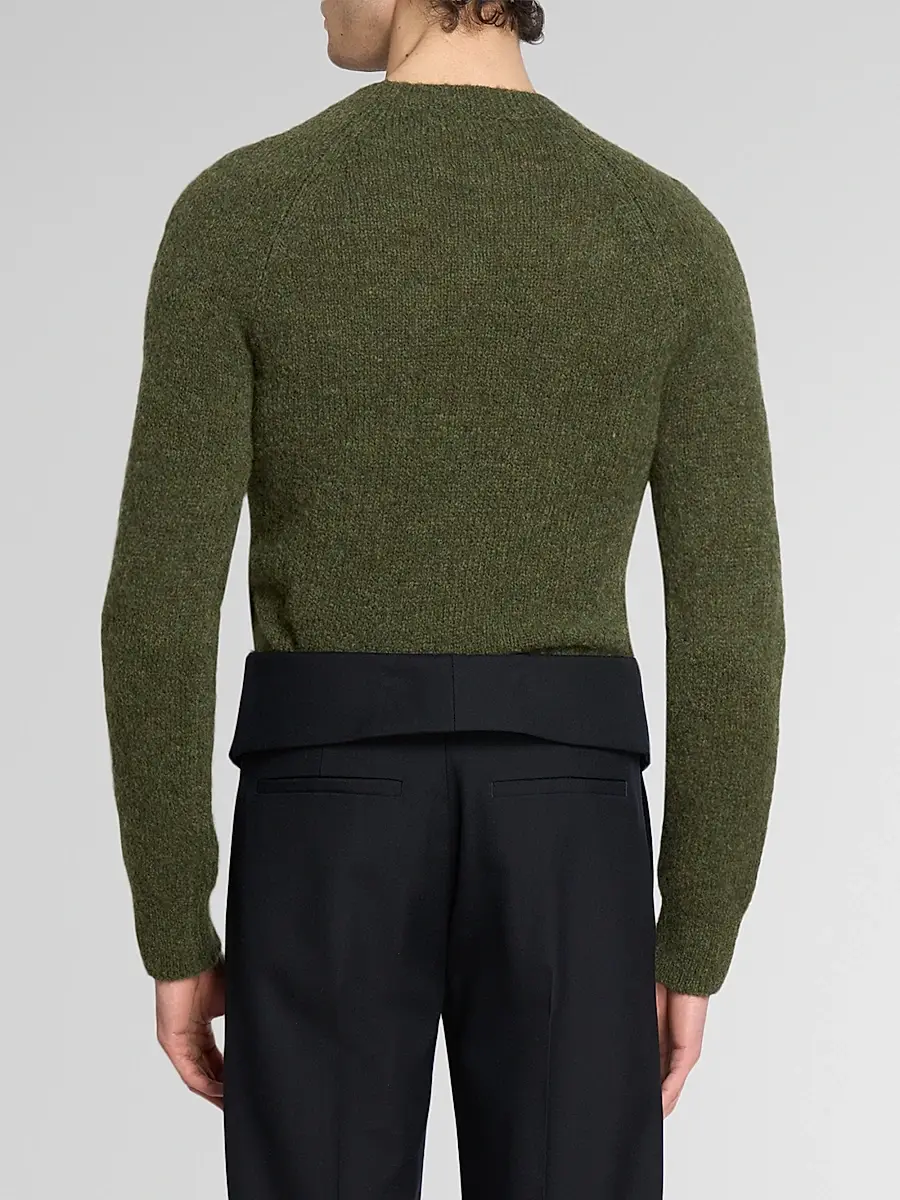 Dries Van Noten Men's Alpaca-Blend Crewneck Sweater | Thumbnail 3 Dries Van Noten Men's Alpaca-Blend Crewneck Sweater | Thumbnail 3