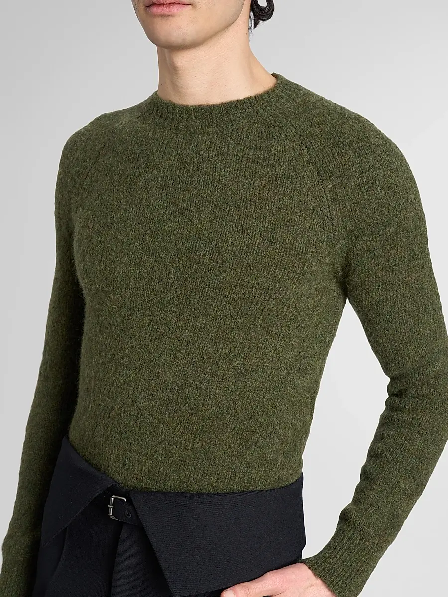 Dries Van Noten Men's Alpaca-Blend Crewneck Sweater | Thumbnail 5 Dries Van Noten Men's Alpaca-Blend Crewneck Sweater | Thumbnail 5