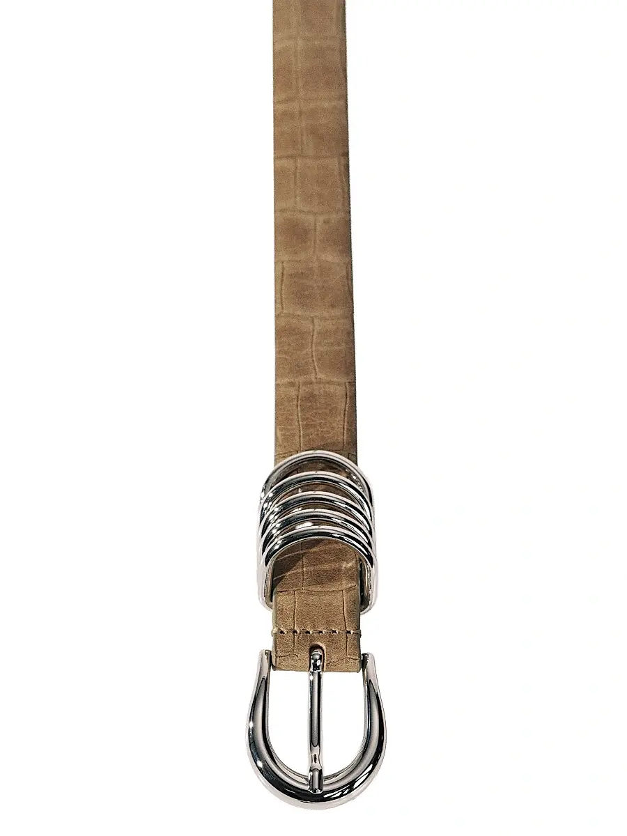 Déhanche Women's Hollyhock Alligator-Embossed Leather Belt | Thumbnail 3 Déhanche Women's Hollyhock Alligator-Embossed Leather Belt | Thumbnail 3