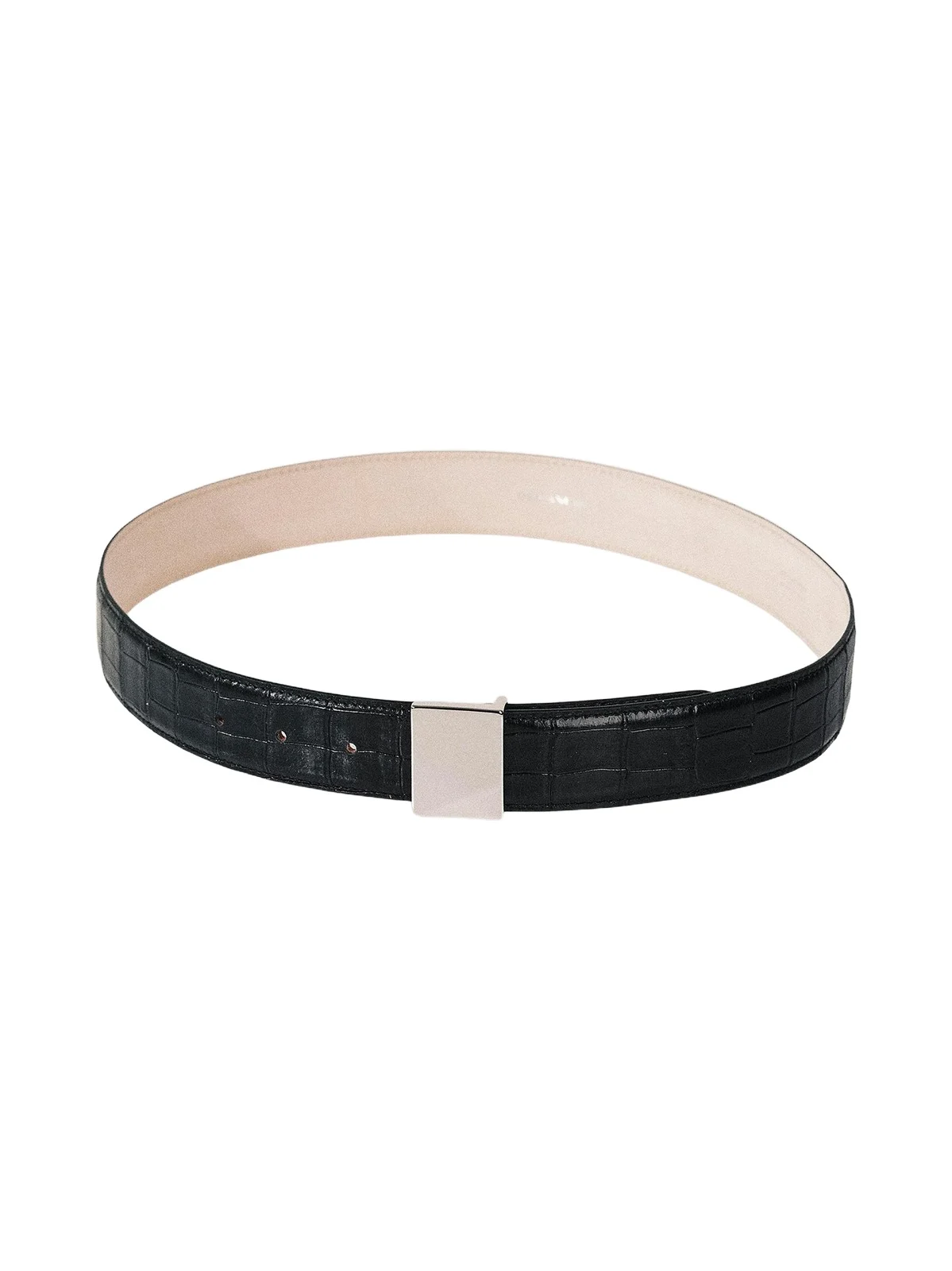 Déhanche Women's Brandt Alligator-Embossed Leather Belt