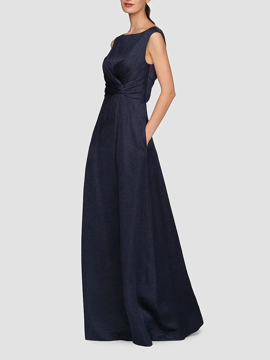 Kay Unger Women's Leah Charmuse A-Line Gown | Thumbnail 5 Kay Unger Women's Leah Charmuse A-Line Gown | Thumbnail 5