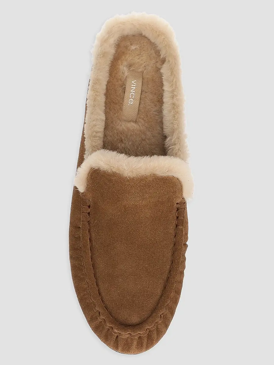 Vince Women's Tevin Shearling-Trim Suede Mules | Thumbnail 4