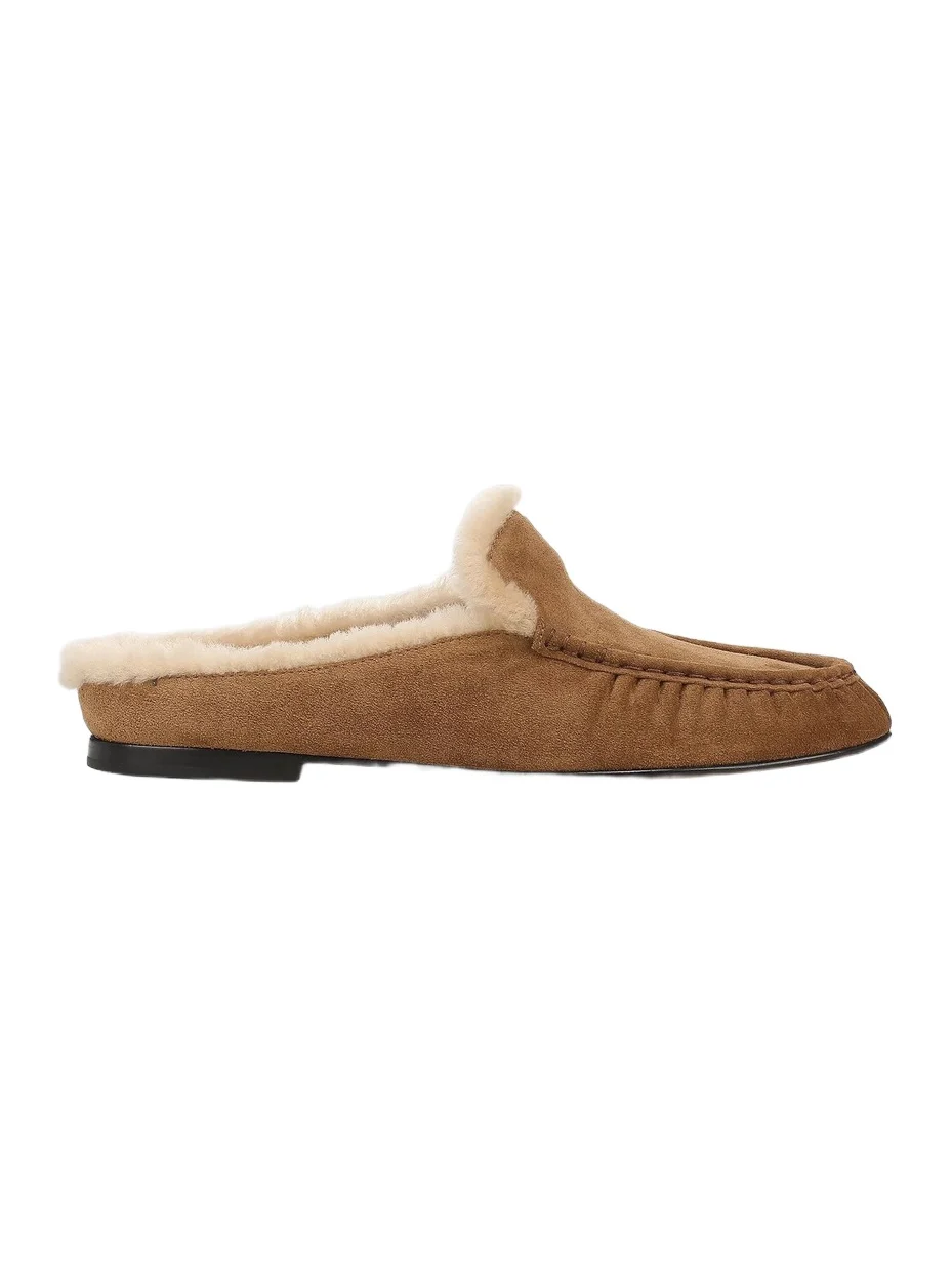 Women's Tevin Shearling-Trim Suede Mules Women's Tevin Shearling-Trim Suede Mules
