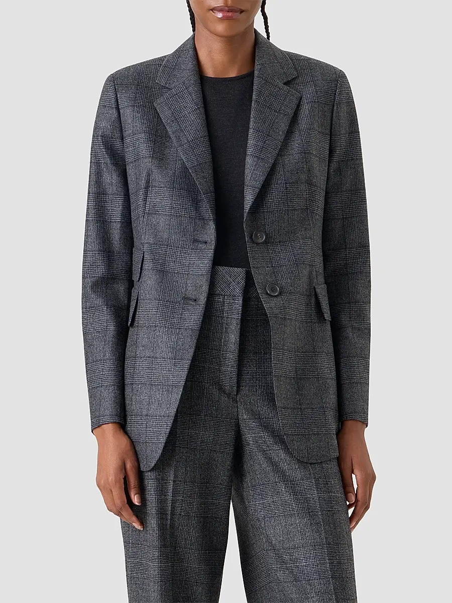 Akris Women's Arie Checked Single-Breasted Jacket | Thumbnail 4 Akris Women's Arie Checked Single-Breasted Jacket | Thumbnail 4