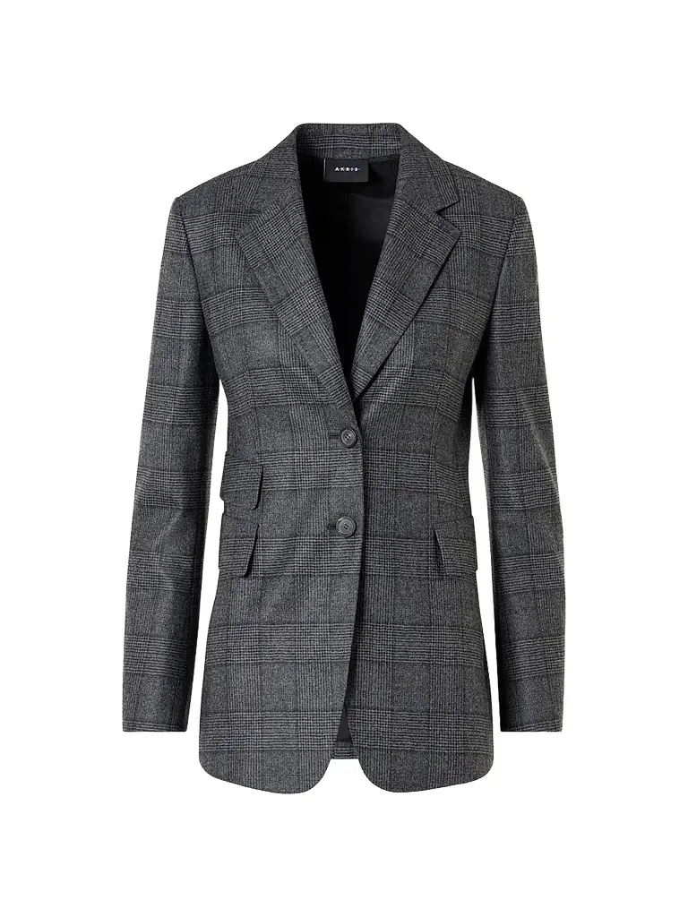 Akris Women's Arie Checked Single-Breasted Jacket | Image 1 Akris Women's Arie Checked Single-Breasted Jacket | Image 1