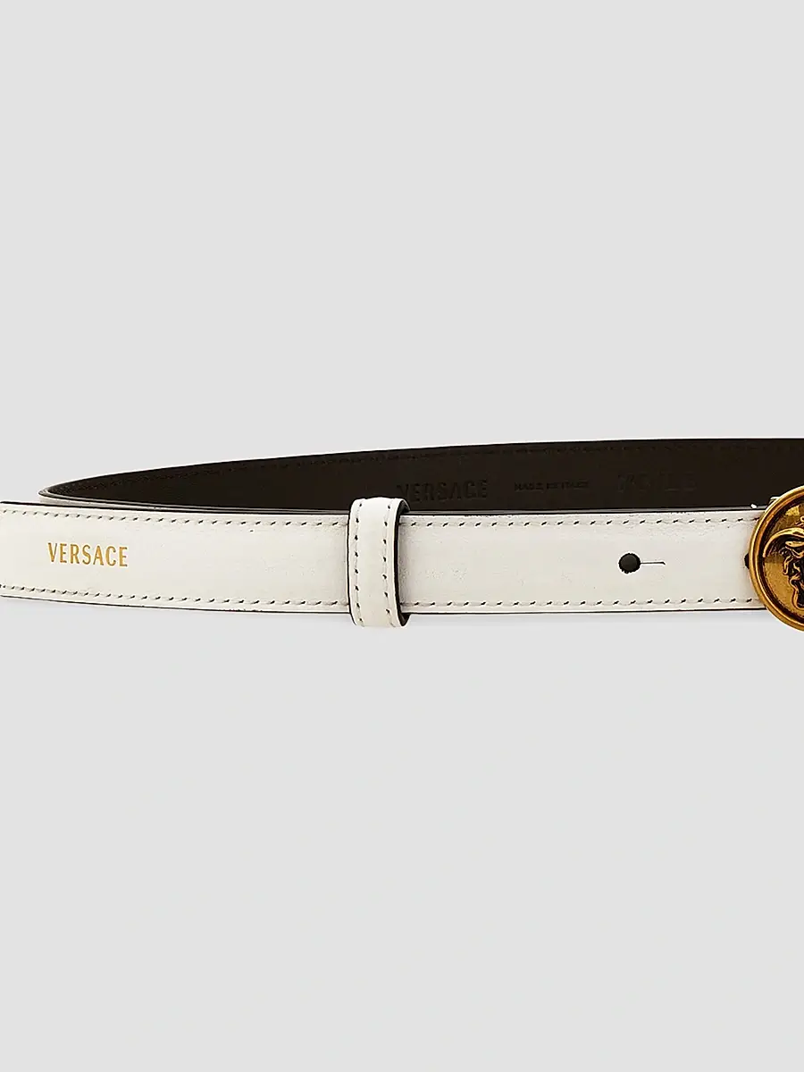 Versace Women's Logo Leather Belt | Thumbnail 2 Versace Women's Logo Leather Belt | Thumbnail 2