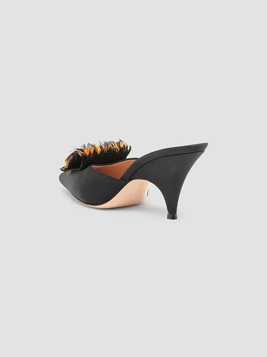 Gianvito Rossi Women's 70MM Crepe Satin Stretch Mules | Thumbnail 2 Gianvito Rossi Women's 70MM Crepe Satin Stretch Mules | Thumbnail 2