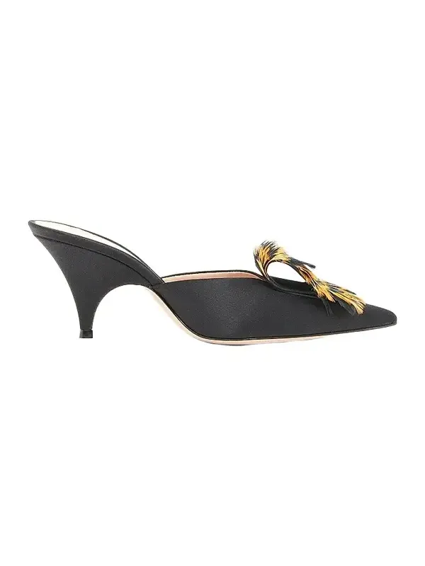 Women's 70MM Crepe Satin Stretch Mules Women's 70MM Crepe Satin Stretch Mules