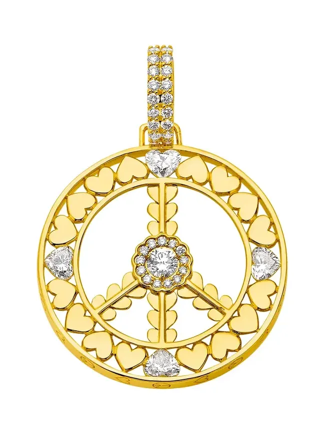 Diamond Peace Sign Pendant Diamond Peace Sign Pendant