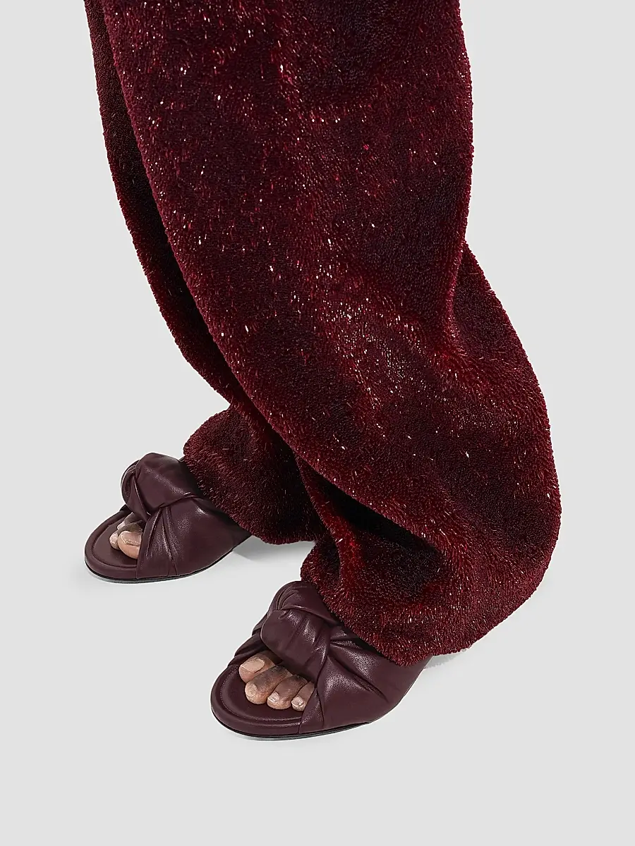 Bottega Veneta Women's Cherry 55MM Knotted Leather Mules | Thumbnail 2
