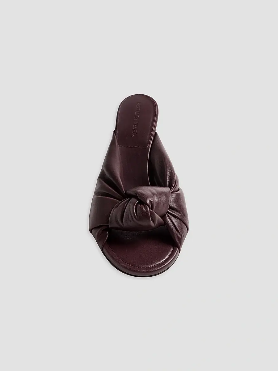 Bottega Veneta Women's Cherry 55MM Knotted Leather Mules | Thumbnail 4
