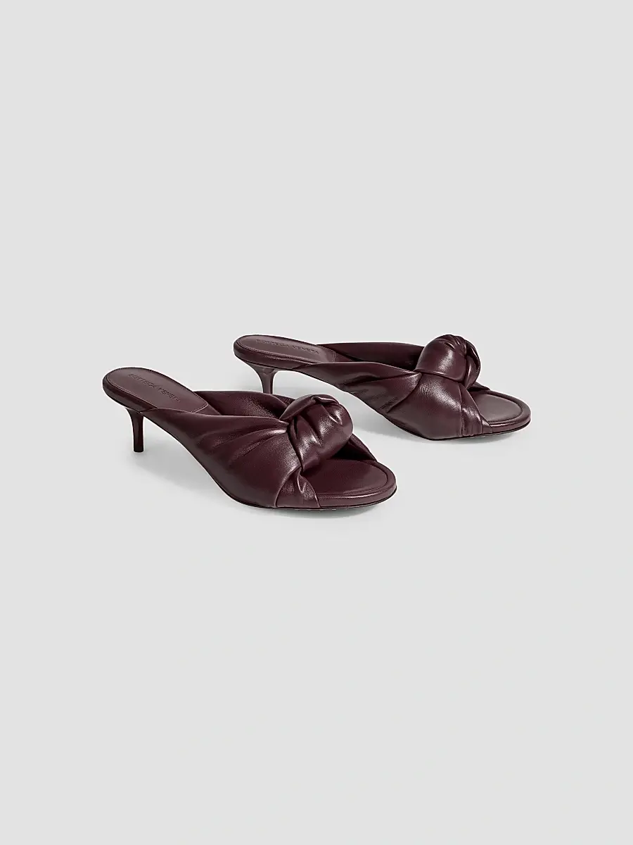 Bottega Veneta Women's Cherry 55MM Knotted Leather Mules | Thumbnail 5