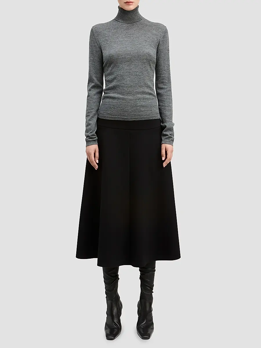 Derek Lam Women's David Mercerized Wool-Cashmere Turtleneck Top | Thumbnail 2 Derek Lam Women's David Mercerized Wool-Cashmere Turtleneck Top | Thumbnail 2