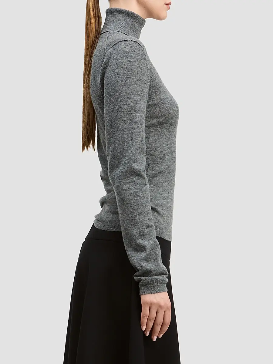 Derek Lam Women's David Mercerized Wool-Cashmere Turtleneck Top | Thumbnail 5 Derek Lam Women's David Mercerized Wool-Cashmere Turtleneck Top | Thumbnail 5