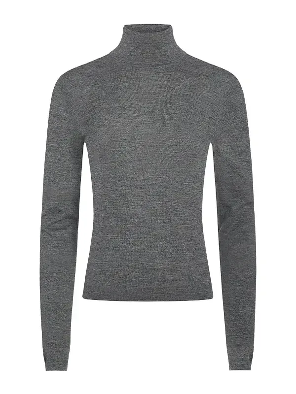 Derek Lam Women's David Mercerized Wool-Cashmere Turtleneck Top