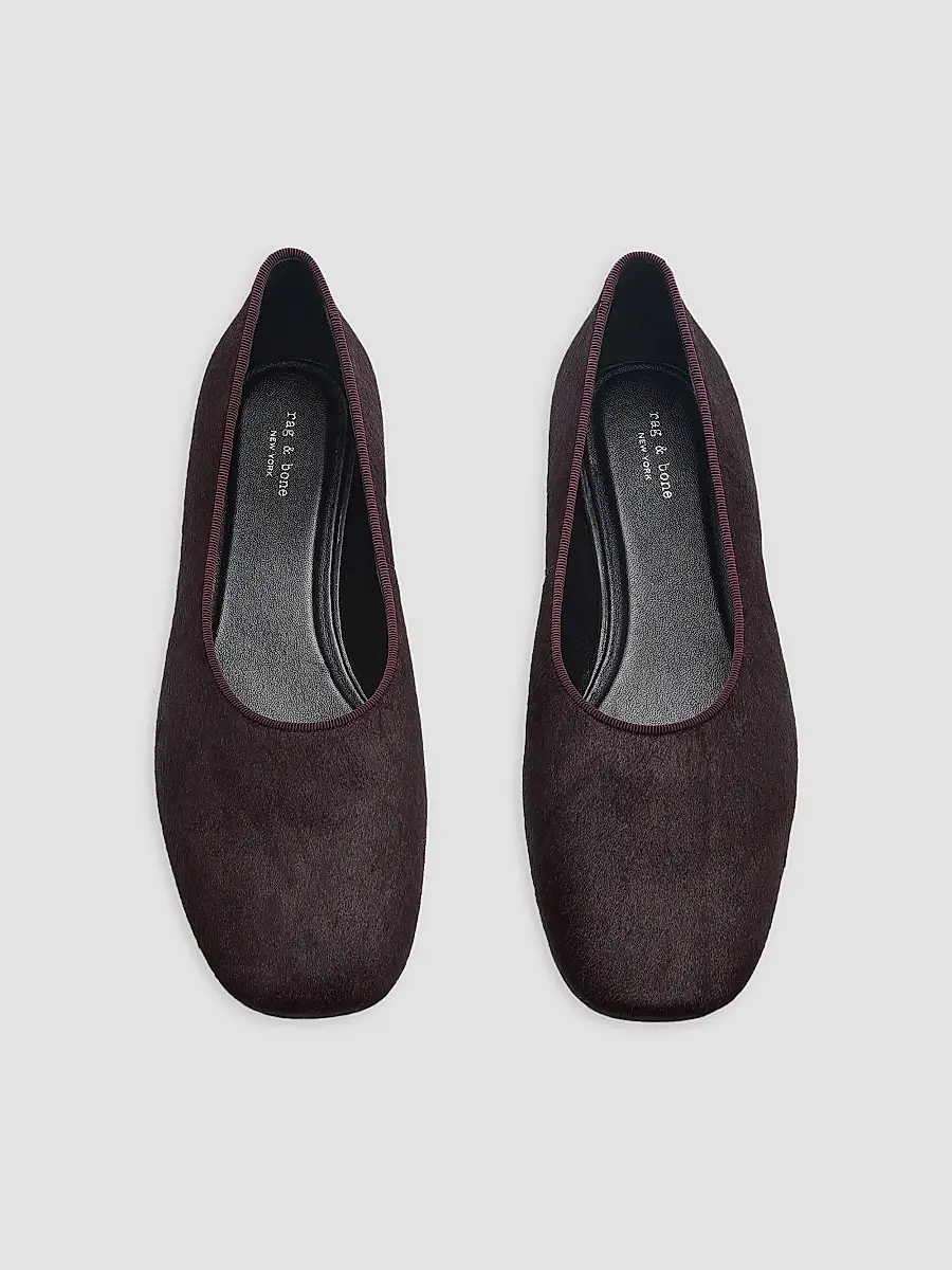 rag & bone Women's Poppi 55MM Calf Hair Ballet Pumps | Thumbnail 5 rag & bone Women's Poppi 55MM Calf Hair Ballet Pumps | Thumbnail 5