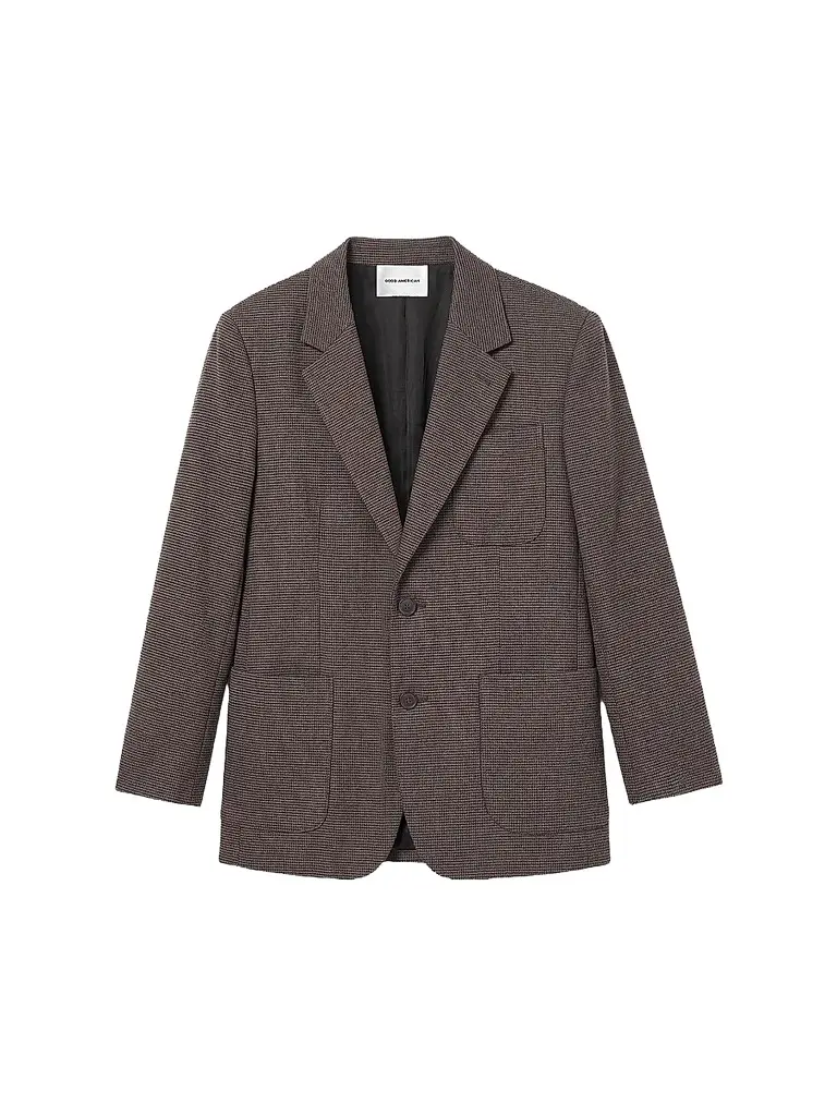 GOOD AMERICAN Women's Wool-Blend Oversized Blazer