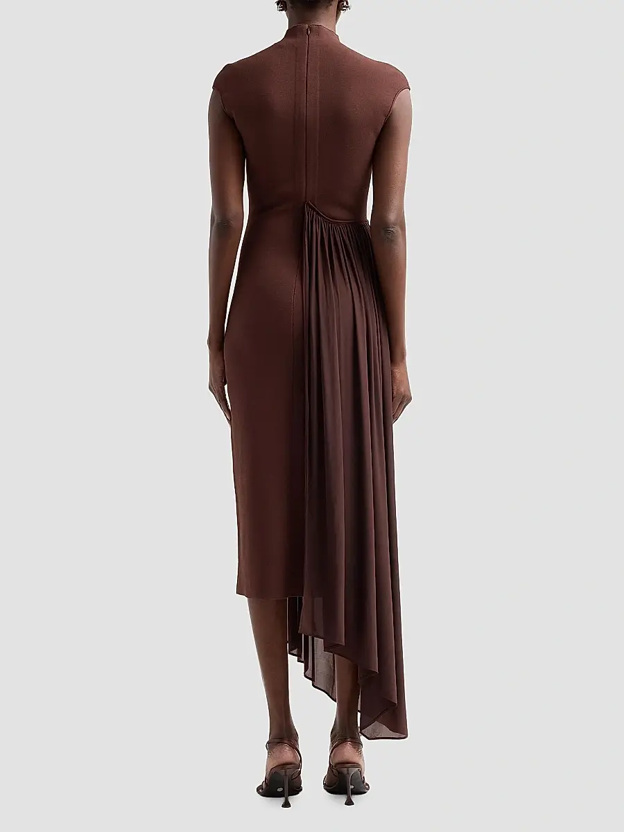 Et Ochs Women's Francis Asymmetric Knit Midi-Dress | Thumbnail 3 Et Ochs Women's Francis Asymmetric Knit Midi-Dress | Thumbnail 3