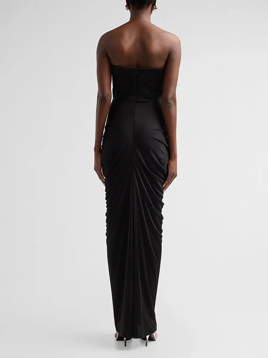 Et Ochs Women's Selena Strapless Drape Column Gown | Thumbnail 3 Et Ochs Women's Selena Strapless Drape Column Gown | Thumbnail 3