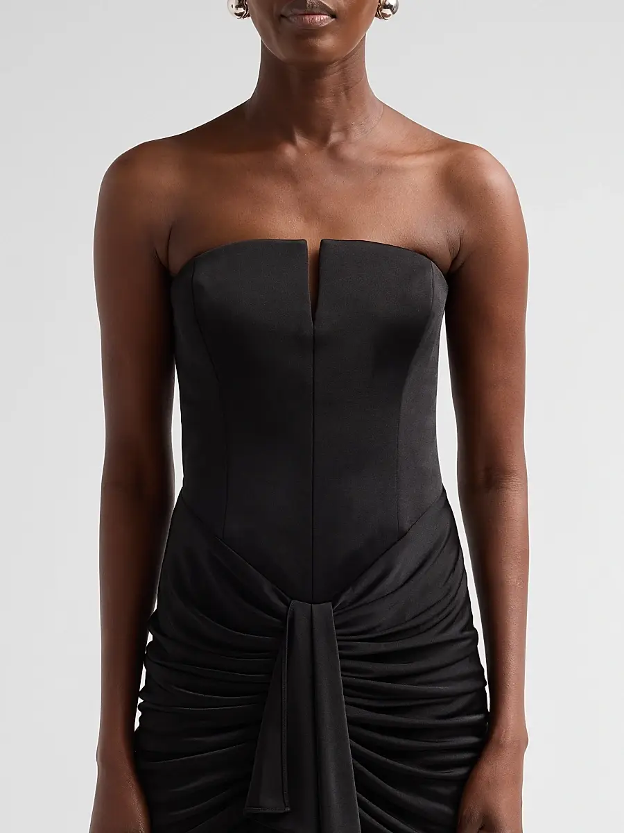 Et Ochs Women's Selena Strapless Drape Column Gown | Thumbnail 5 Et Ochs Women's Selena Strapless Drape Column Gown | Thumbnail 5