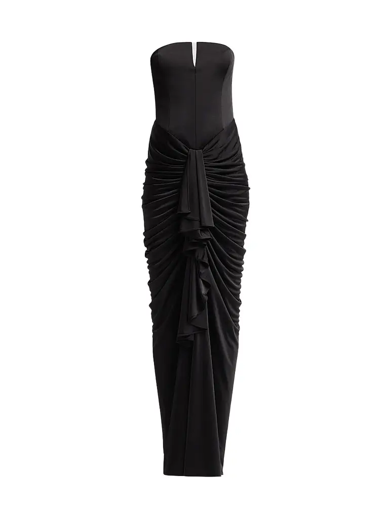Et Ochs Women's Selena Strapless Drape Column Gown