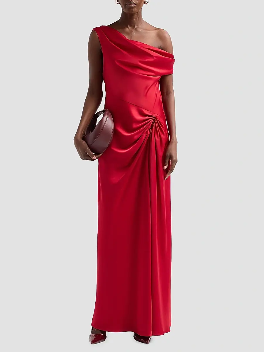 Et Ochs Women's Camilla Satin One-Shoulder Gown | Thumbnail 2 Et Ochs Women's Camilla Satin One-Shoulder Gown | Thumbnail 2