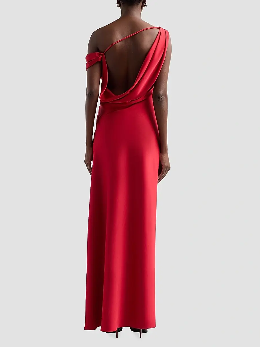Et Ochs Women's Camilla Satin One-Shoulder Gown | Thumbnail 3 Et Ochs Women's Camilla Satin One-Shoulder Gown | Thumbnail 3