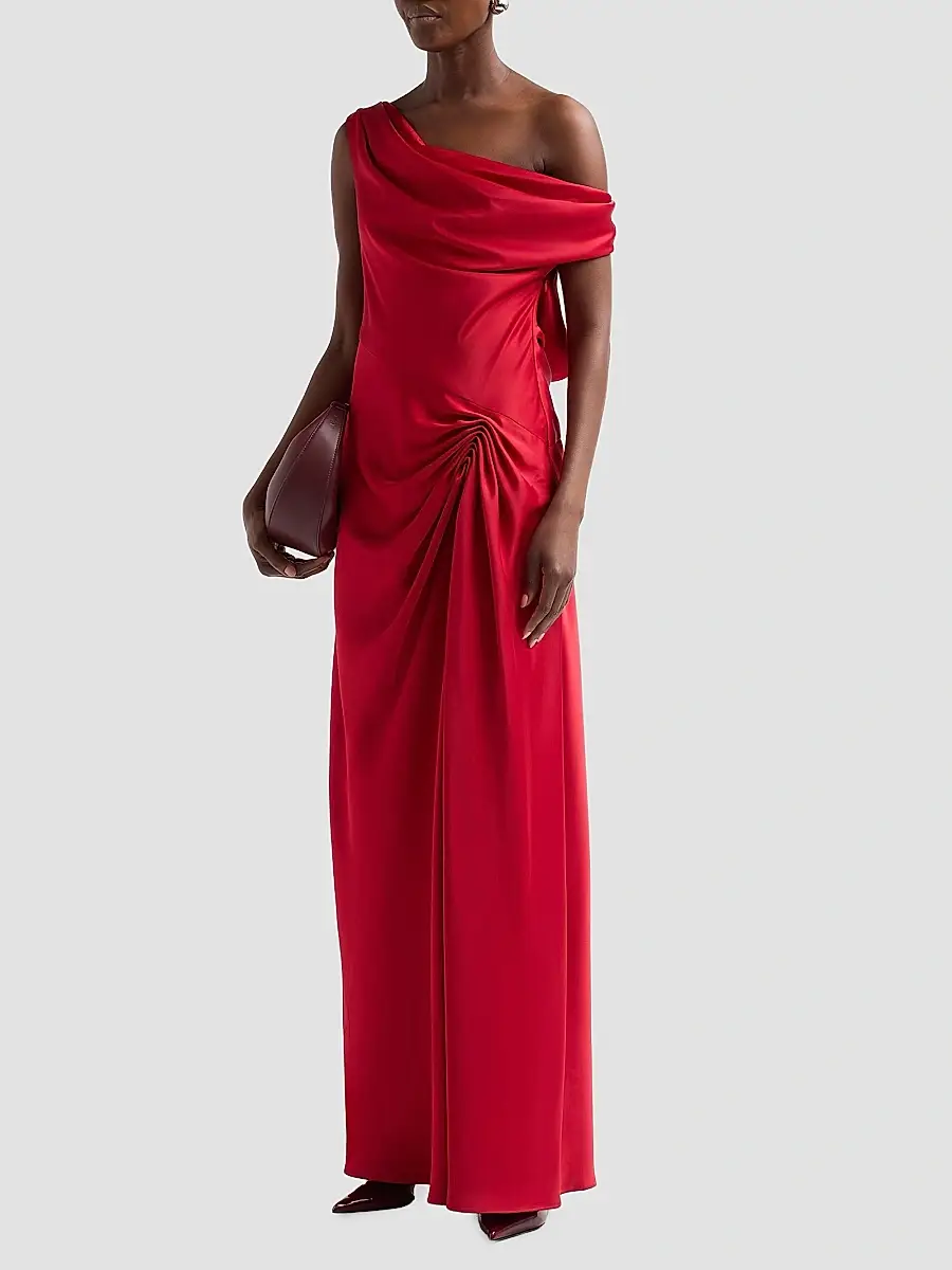 Et Ochs Women's Camilla Satin One-Shoulder Gown | Thumbnail 4 Et Ochs Women's Camilla Satin One-Shoulder Gown | Thumbnail 4