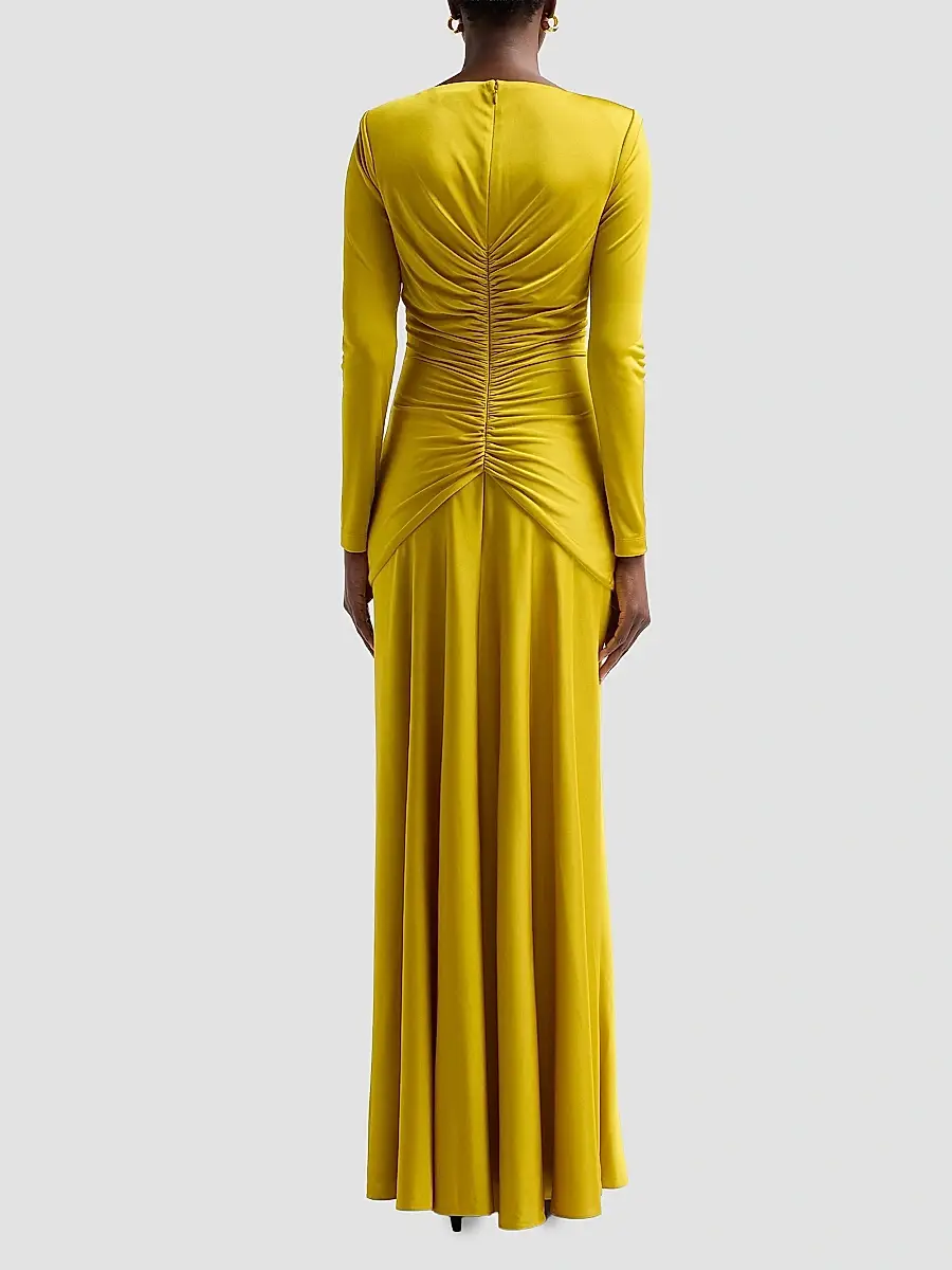 Et Ochs Women's Thea Satin Ruched Gown | Thumbnail 3 Et Ochs Women's Thea Satin Ruched Gown | Thumbnail 3