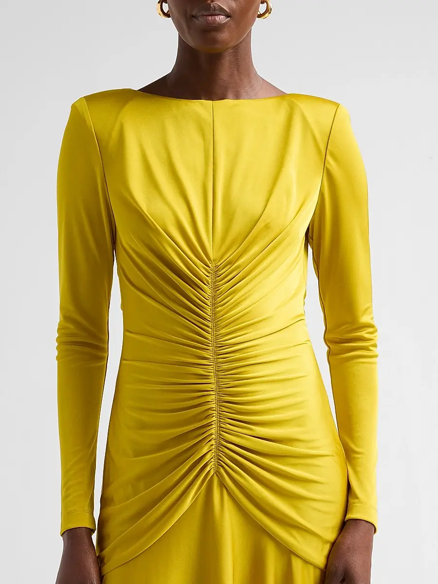 Et Ochs Women's Thea Satin Ruched Gown | Thumbnail 5 Et Ochs Women's Thea Satin Ruched Gown | Thumbnail 5