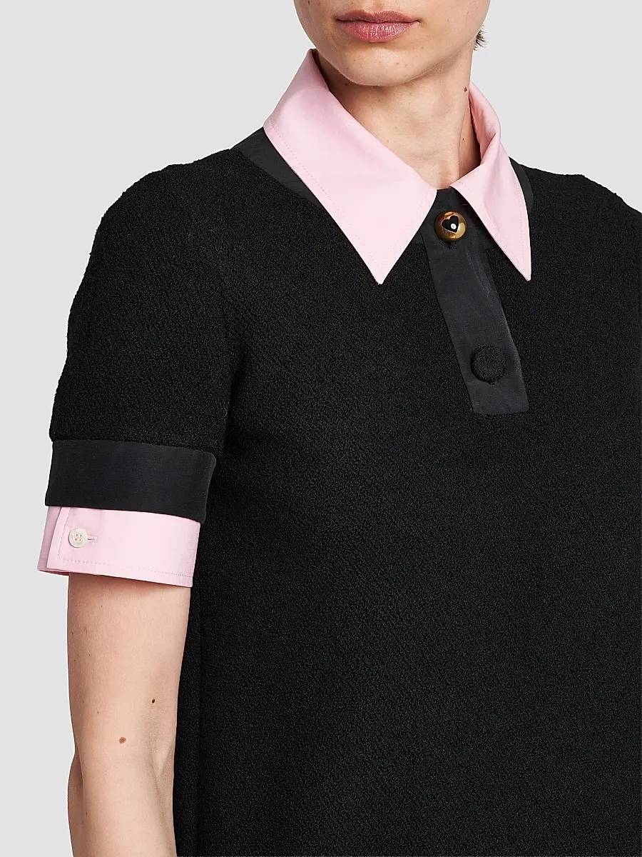 MOSCHINO Women's Contrast-Trim Wool-Blend Mini Dress | Thumbnail 5