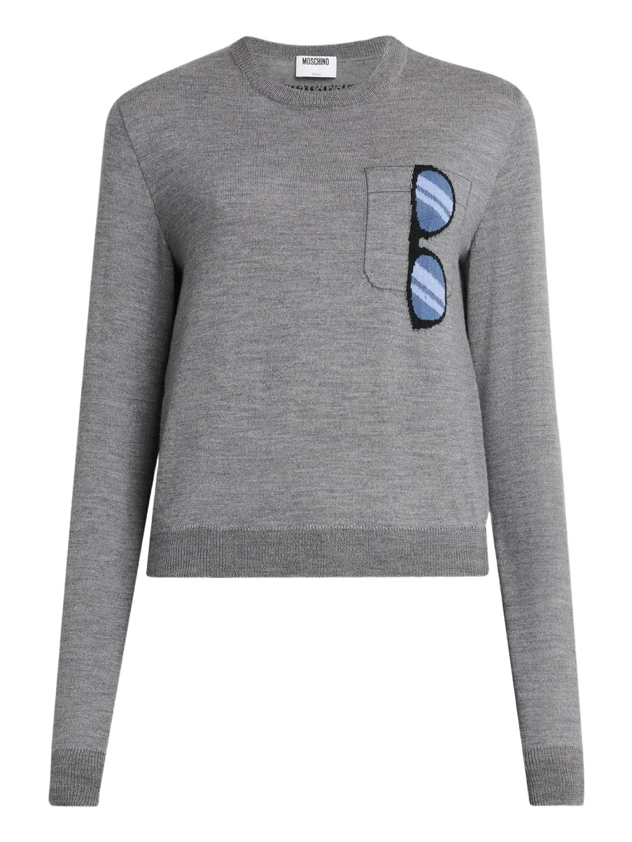 MOSCHINO Women's Trompe L'oeil Virgin Wool Sweater