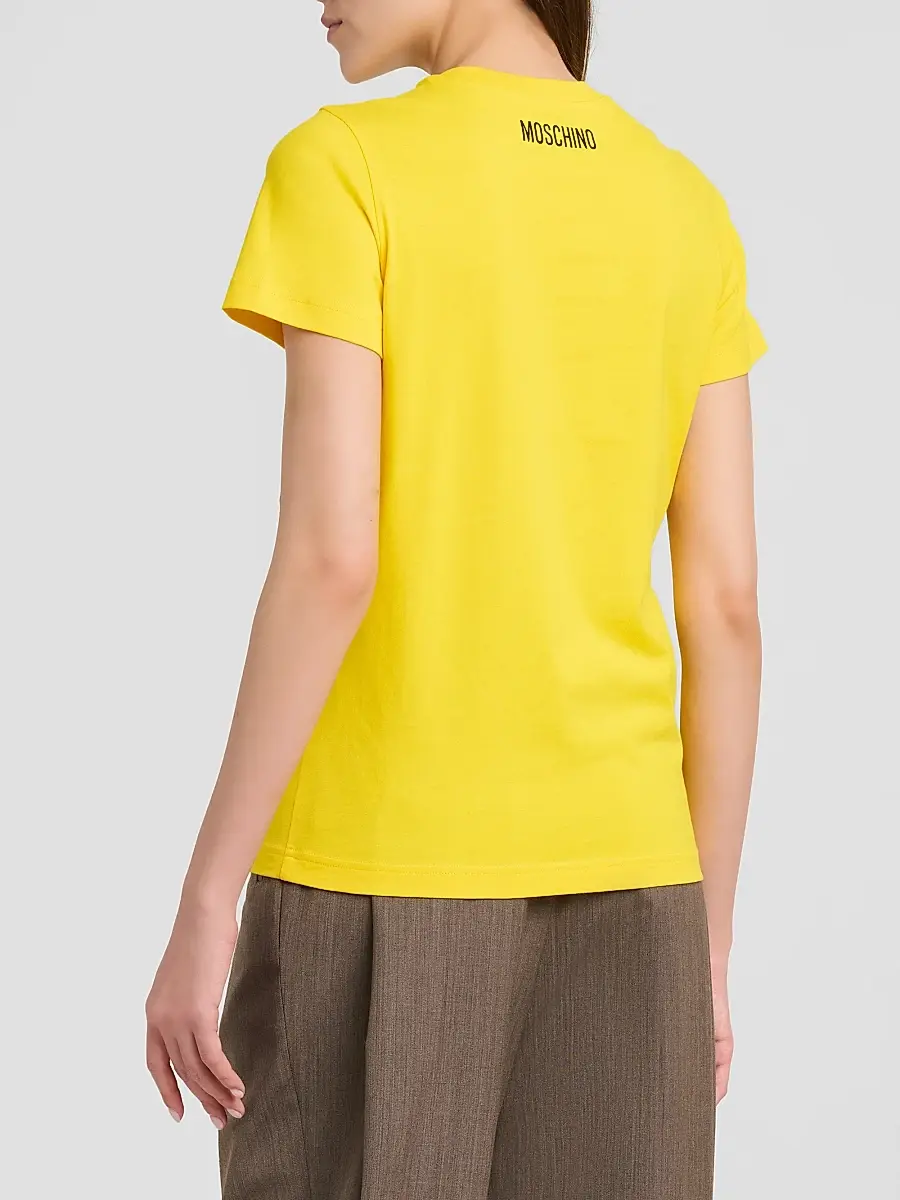 MOSCHINO Women's Upside-Down Smiley Cotton T-Shirt | Thumbnail 3 MOSCHINO Women's Upside-Down Smiley Cotton T-Shirt | Thumbnail 3