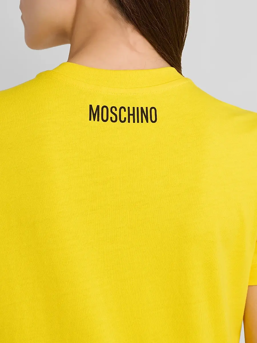 MOSCHINO Women's Upside-Down Smiley Cotton T-Shirt | Thumbnail 5 MOSCHINO Women's Upside-Down Smiley Cotton T-Shirt | Thumbnail 5