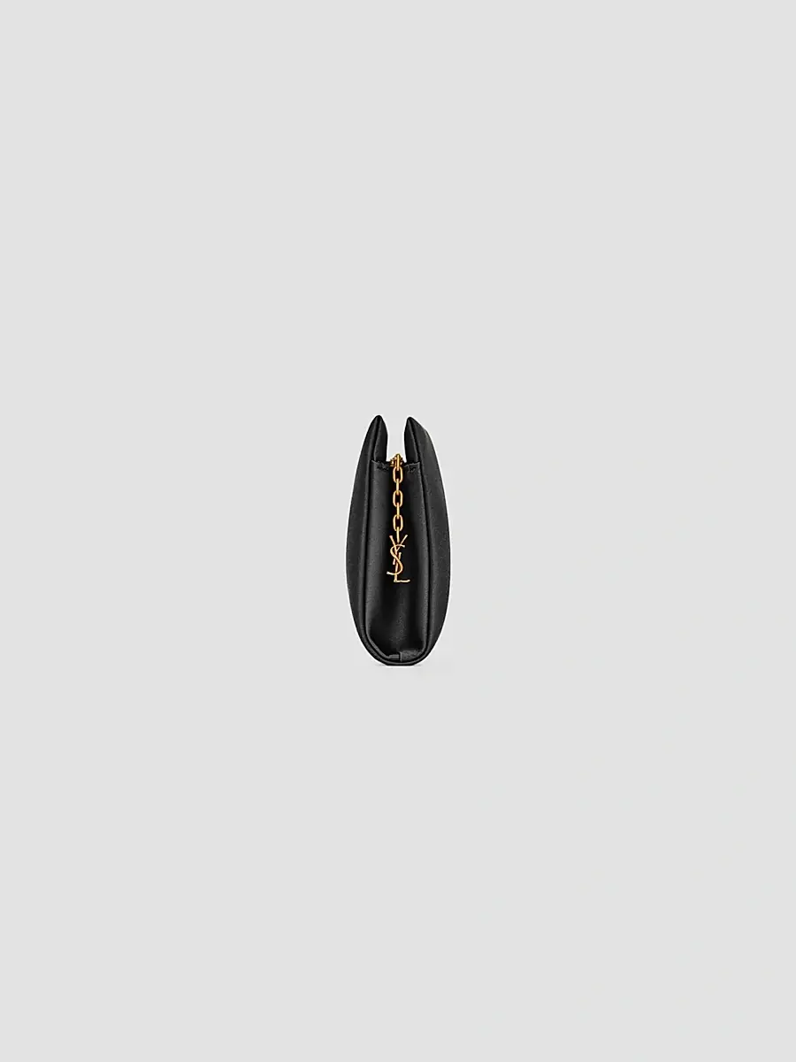 Saint Laurent Women's Evening Soft Clutch in Satin - Black | Thumbnail 5 Saint Laurent Women's Evening Soft Clutch in Satin - Black | Thumbnail 5