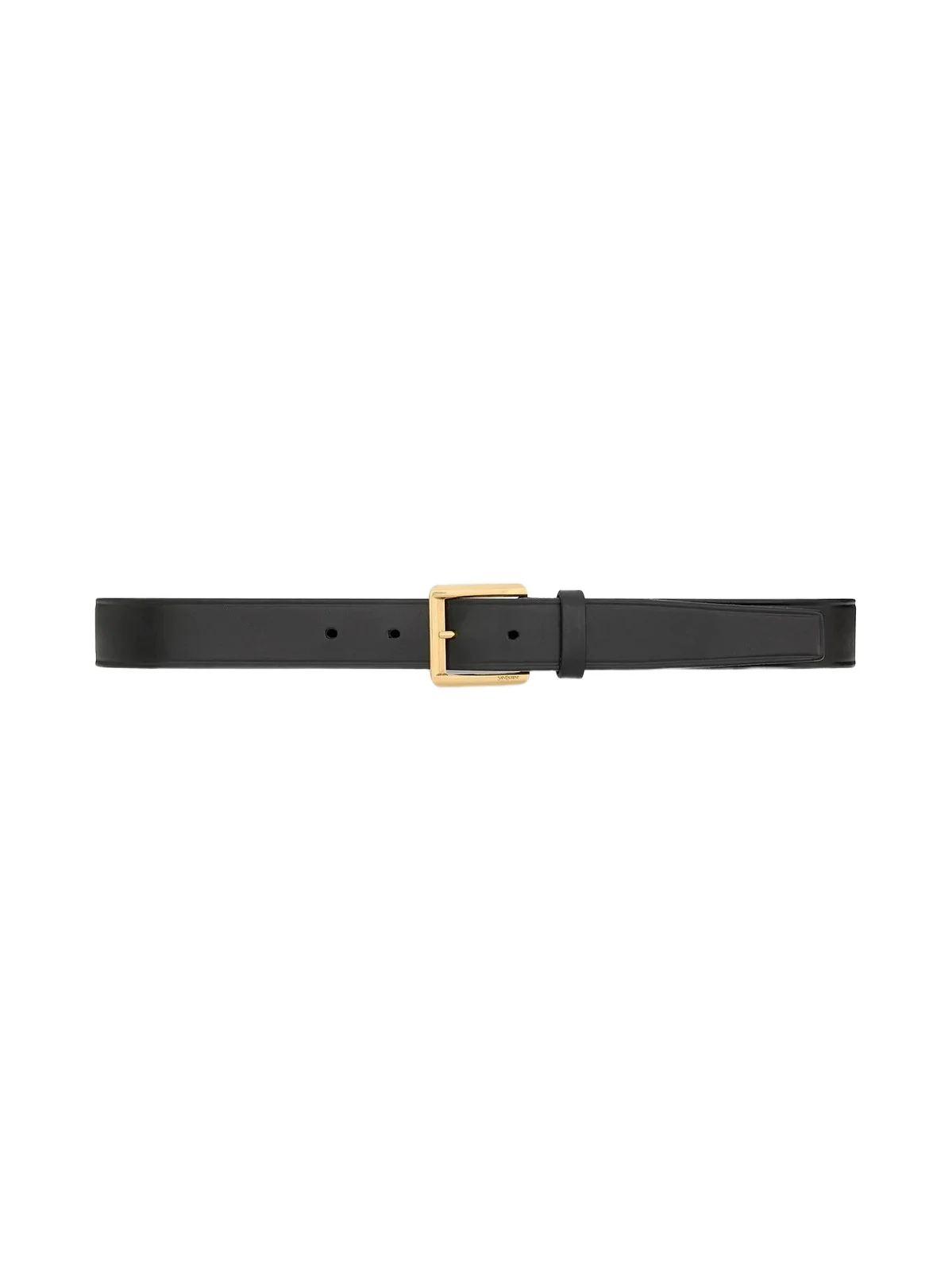 Saint Laurent Women's Rectangular Buckle Belt in Leather - Black