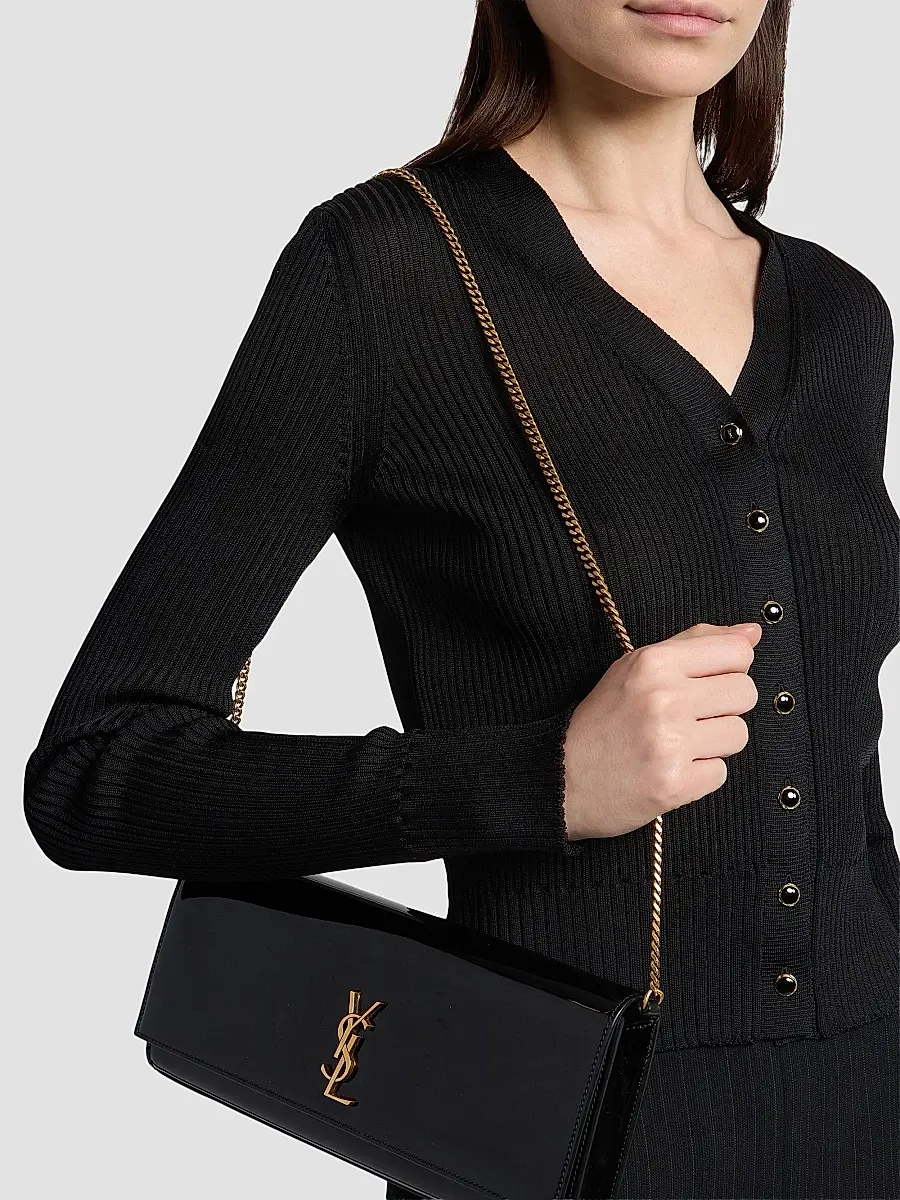 Saint Laurent Women's Kate Clutch in Patent Leather - Black | Thumbnail 3 Saint Laurent Women's Kate Clutch in Patent Leather - Black | Thumbnail 3
