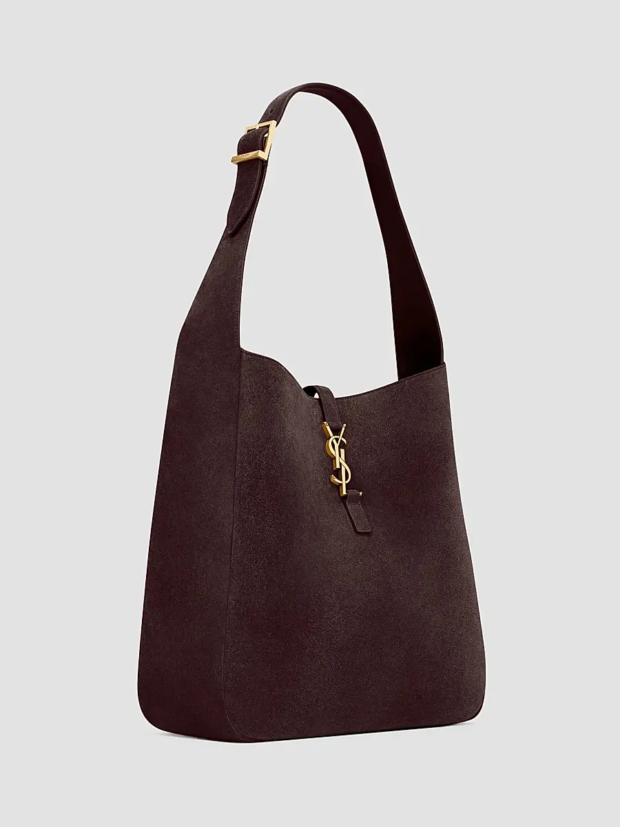 Saint Laurent Women's Le 5 ÿ 7 Supple Large Shoulder Bag in Suede - Arabica | Thumbnail 4