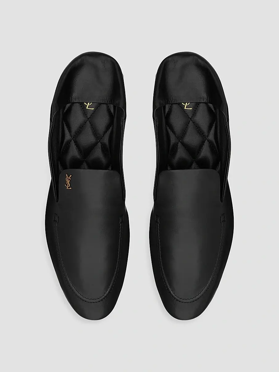 Saint Laurent Women's Alain Slippers in Smooth Leather - Black | Thumbnail 3 Saint Laurent Women's Alain Slippers in Smooth Leather - Black | Thumbnail 3