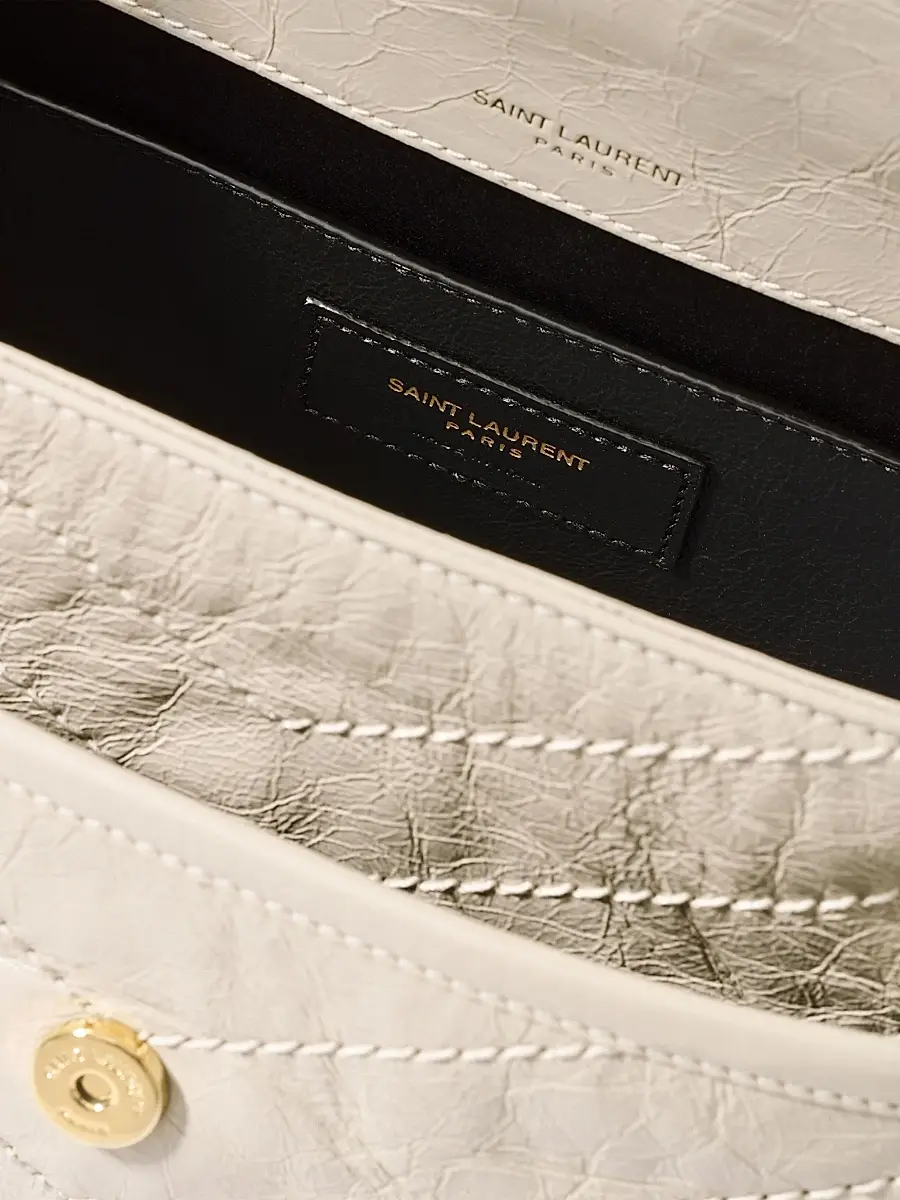 Saint Laurent Women's Niki Baby Crossbody Bag in Vintage Leather - White | Thumbnail 4 Saint Laurent Women's Niki Baby Crossbody Bag in Vintage Leather - White | Thumbnail 4