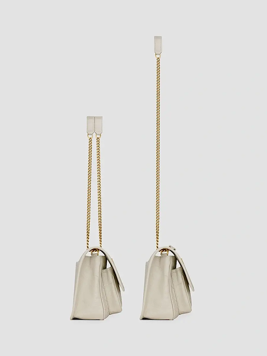 Saint Laurent Women's Niki Baby Crossbody Bag in Vintage Leather - White | Thumbnail 5 Saint Laurent Women's Niki Baby Crossbody Bag in Vintage Leather - White | Thumbnail 5